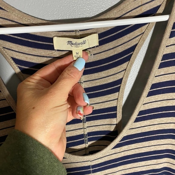 Madewell Striped Maxi Tank Dress Size Medium - Picture 4 of 6